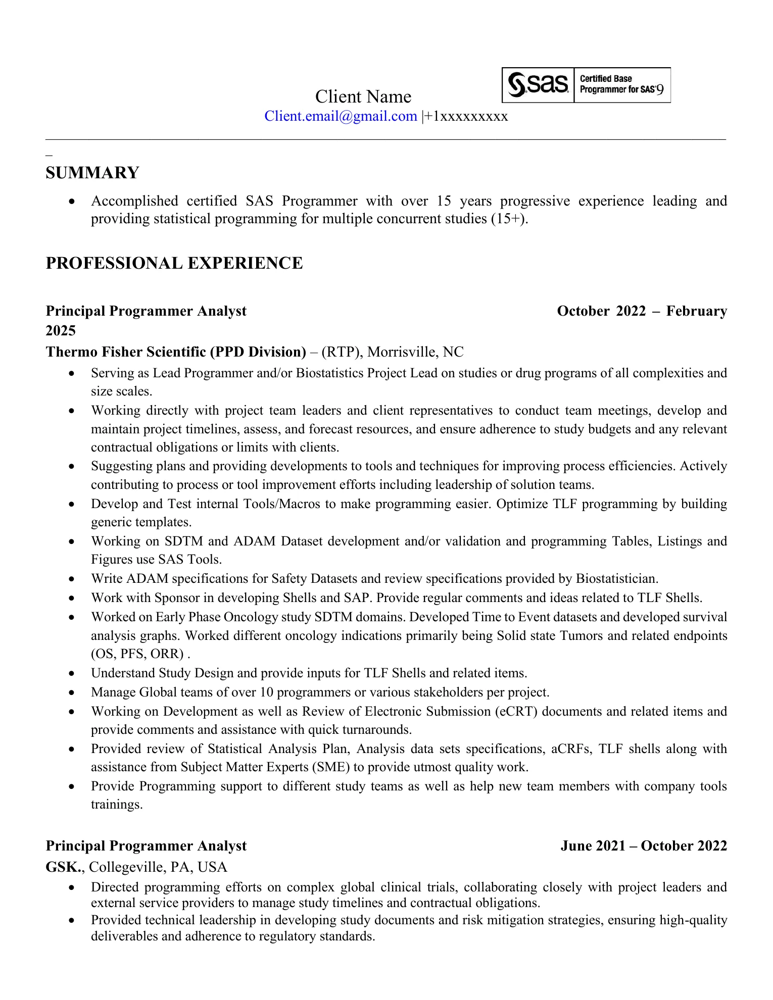 Resume before JobSnips