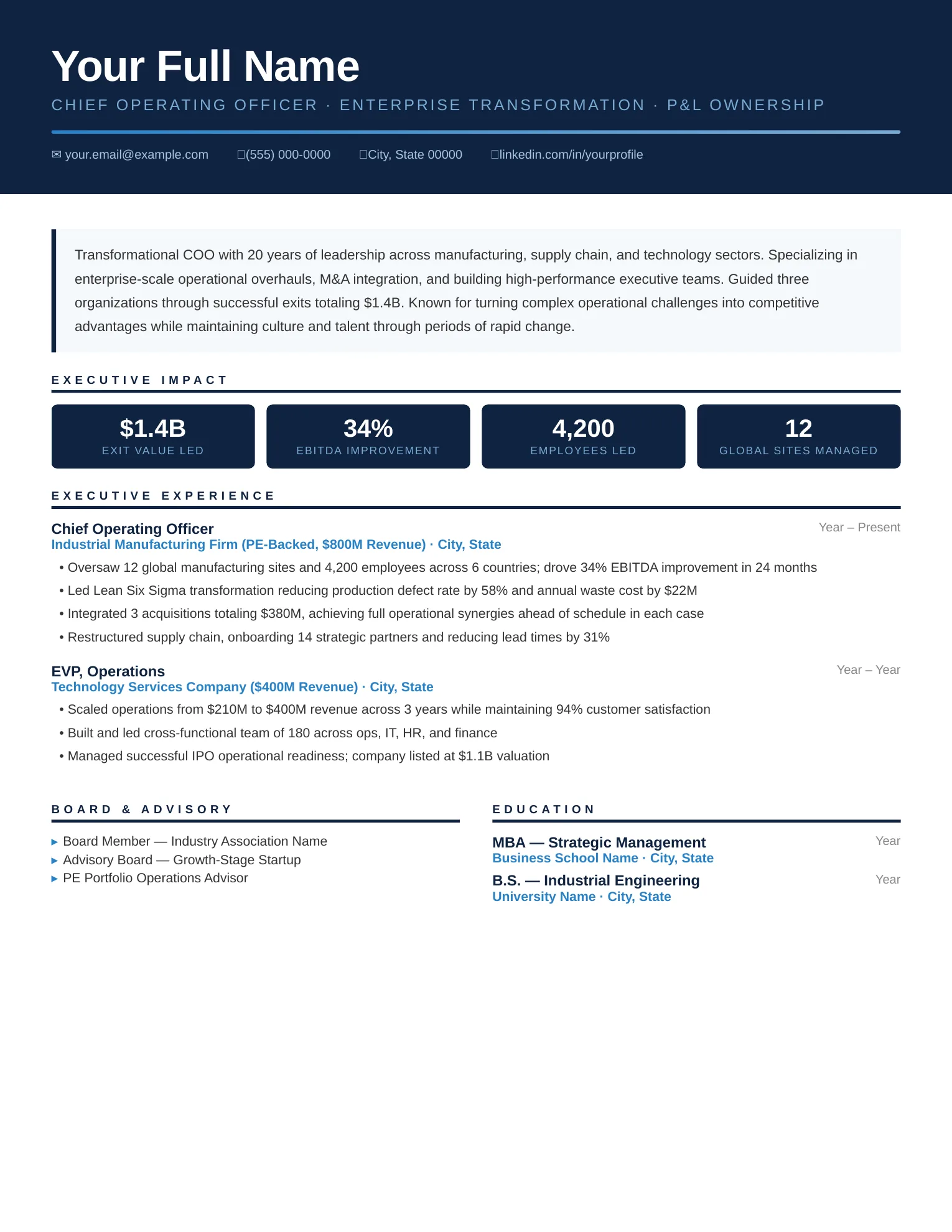 Executive Premium Resume