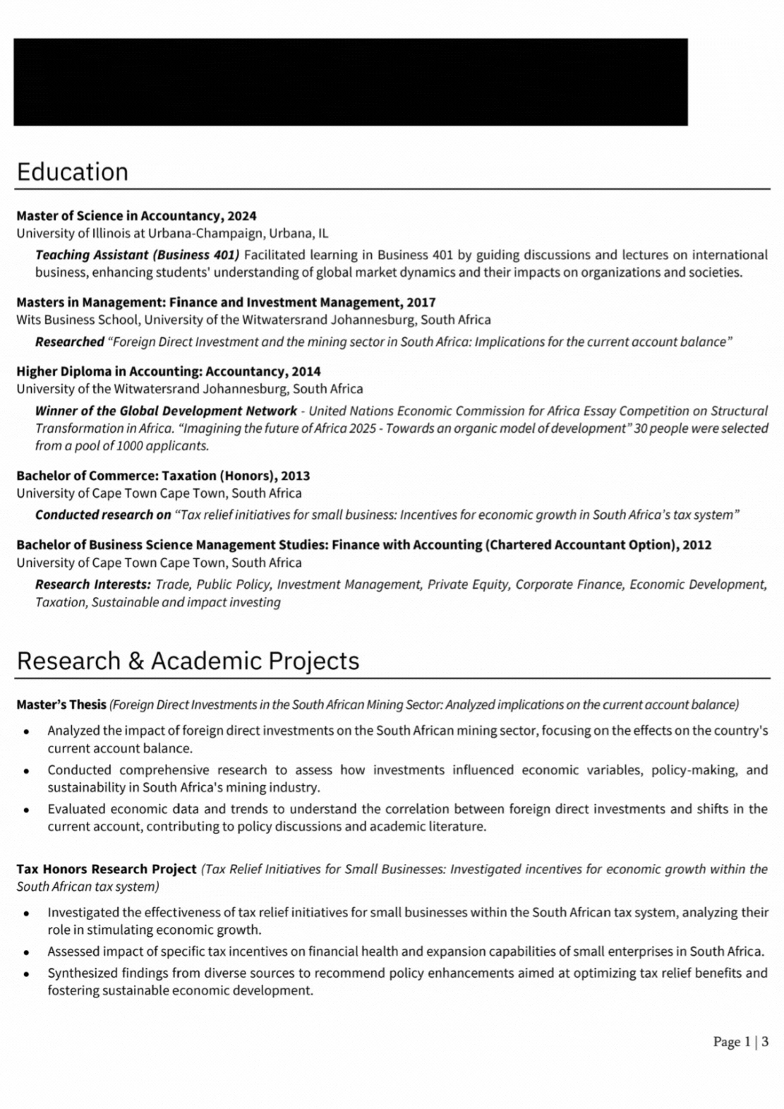 Resume design showcase